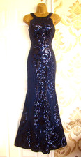 QUIZ SIZE 14 Navy Sequins Maxi