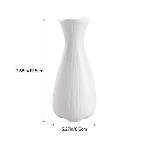 Multi shape white flower vase - flower,