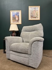 Parker Knoll Hudson Recliner Armchair In Grey Fleck Fabric