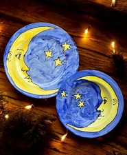 Rare Vintage Hand-Painted Moon