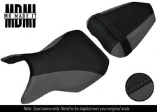 FITS SUZUKI GSR 750 11-16 CUSTOM GRIP VINYL SEAT COVERS SET BLACK & GREY