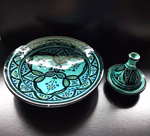 Ceramic tagine set with lid - ceramic,
