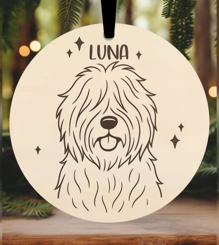 Old english sheepdog christmas - old,