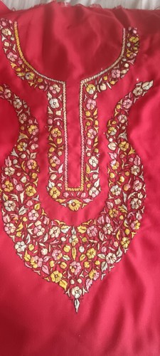 Unstitched hand embroidered