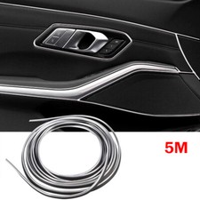 5M Silver Chrome Car Interior Exterior Moulding Decorative Trim Strip Line UK
