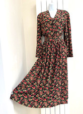 Monsoon Early Vintage Silk Button Back Dress With Jacket - Stunning - Size 10