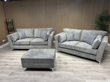 Furniture Village SASHA Fabric 3+2 Seater + Footstool Sofa Set - RRP £3490