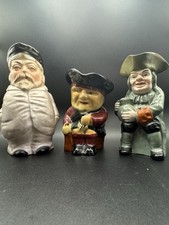 Toby Jug Set Of 3, One Is