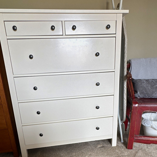 Ikea hemnes white wood chest - white,