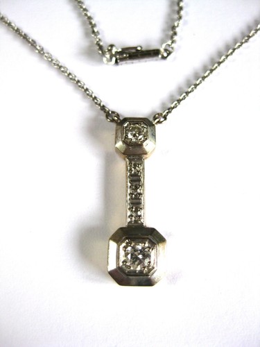 Necklace white gold 585 - gold, with