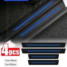 4pcs Blue Car Door Plate Sill