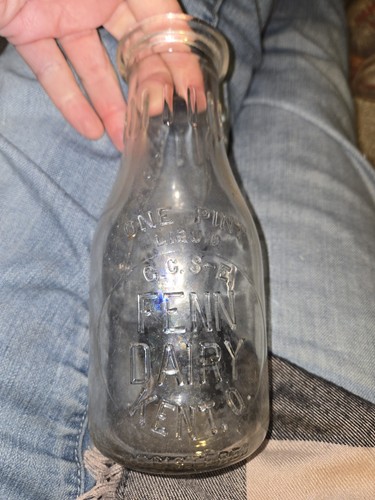 Vintage kent milk bottle - oh,