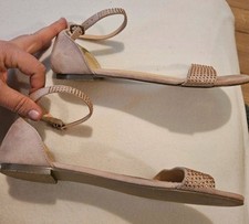 Womens Dune Blush Pink Flat Sandals Size 5 With Diamonte Detail