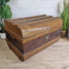 Vintage Metal Steamer Trunk