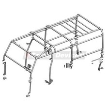 Full External Roll Cage - Land Rover Defender 130 Station Wagon - RBL2497SSS-A