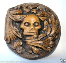Green Man Skull Gothic Wall Plaque Greenman Carving Oak Ely Cathedral Death Mask