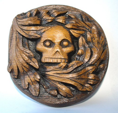 Green man skull gothic wall - gothic,
