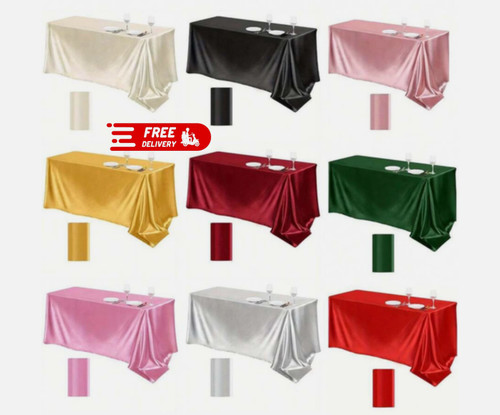New satin tablecloth rectangle - tablecloth,