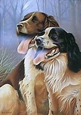 Nigel Hemming, Gun Smoke, (Spaniels), Signed Limited Edition Print