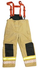 Firemans Trousers Brown Rescue Fire Service Uniform Fighters Braces Grade A