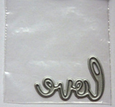LOVE Metal Die Cutter Wedding Sentiment Phrase Scrapbook Title 1 Cutting Die