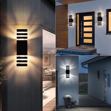 6 Tiers GU10 LED Outdoor Porch Front Door Up Down Garden Wall Light IP65 3000K