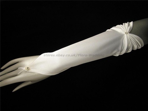 Satin fingerless long - satin,