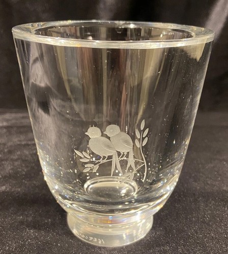 Orrefors etched love - love, birds