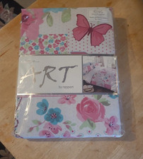 Dream Patchwork King Duvet cover with 2 pillowcases Pink Butterfly New