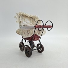 Wicker & Metal Dolls Pram