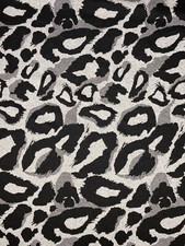 Stretch Grey Black Leopard Ponte Jacquard Jersey Dress Fabric - Per Metre