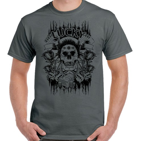 Skull shirt lucky - t-shirt, mens