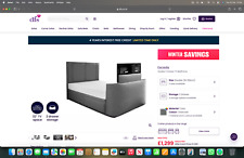 DFS Escada Double 2 Drawer TV Bed  Bed Frame - New - Sealed - Grey