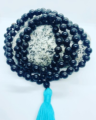 Genuine ebony wood mala - ebony,