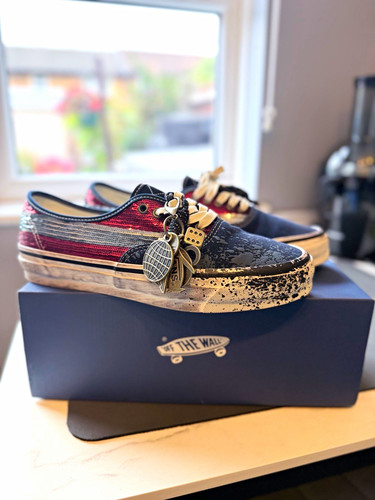 Vans authentic navy red - lx,