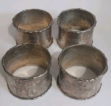 4 Vintage Silver Plated Napkin