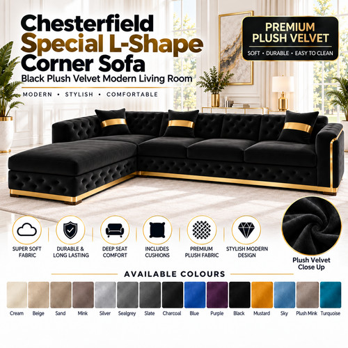 Luxury chesterfield corner - chesterfield,