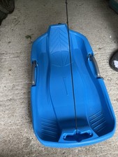 Kids Plastic Snow Sledge Blue - Large - With rope - Heavy duty