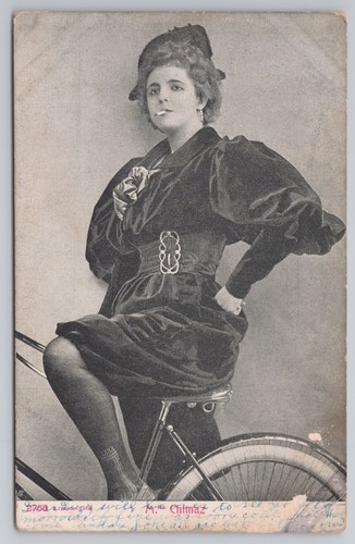Postcard antique france girl - postcard,