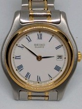 SEIKO Quartz Watch Women's Two Tone Stainless Steel New Battery Box and Papers