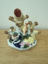 Staffordshire Flatback Spill Vase - Sleeping Couple