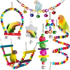 7 Pack Parrot Toys Set Metal