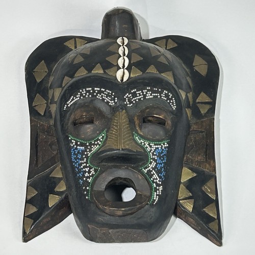 African carved wooden wall - carved,