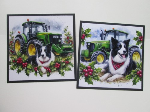 Christmas tractor collie - 2,