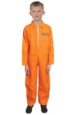 Kids orange prisoner jumpsuit - orange,