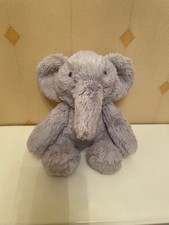 Tesco F&F Grey Elephant Soft Plush Hug Toy Comforter 7” Sitting
