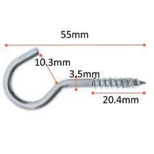 Screw In Hooks steel small large extra large Heavy Duty wall hanger