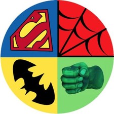 Super Hero Marvel 7.5" Round Edible Cake Topper