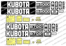 KUBOTA B6000 B6001 B6100 B7000 B7001 B7100 COMPACT TRACTOR DECAL STICKER SET