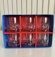 Wellington Bohemia Czech 6x 140ml Fine Cut Crystal Tumblers In Original Box